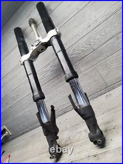 02 2002 Yamaha YZF-R1 OEM Front End Forks Suspension Tubes 03 2003 stem triple