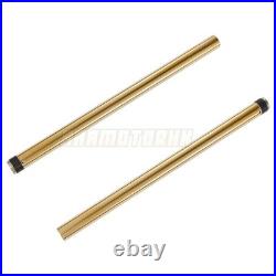 2pc Front Fork Tubes Stanchion Leg For Yamaha TZR250 1KT 1987-1989 39x620mm Gold