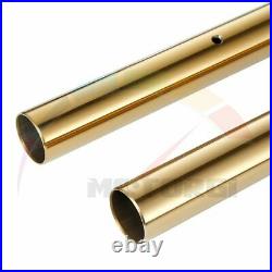 2xGold Pipes Fork Inner Tubes Bars For Yamaha R1 2004-2006 43x520mm 5VY-23120-00