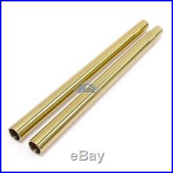 Yamaha RD400 34mm Premium Gold Fork Tube Set Titanium Nitride Stock Length
